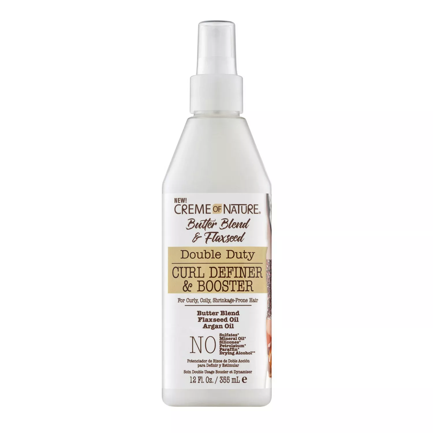 Creme Of Nature Butter Blend & Flaxseed Double Duty Curl Definer & Booster 12oz