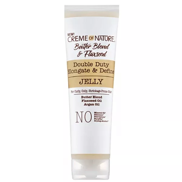 Creme of Nature Butter Blend & Flaxseed Double Duty Elongate & Define Jelly 8.4oz