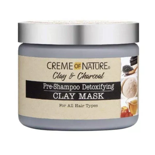 Creme of Nature Clay & Charcoal Pre Shampoo Detoxifying Clay Mask 11.5 oz