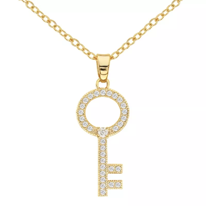 CUBIC ZIRCONIA PENDANT NECKLACES - CZN031
