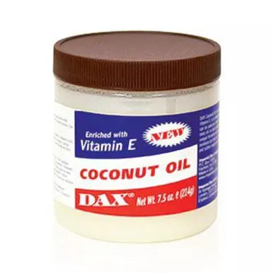 Dax Coconut Oil Enriched with Vitamin E Moisture into Hair and Skin for Healthy Shiny Hair 7.5Oz (213g)