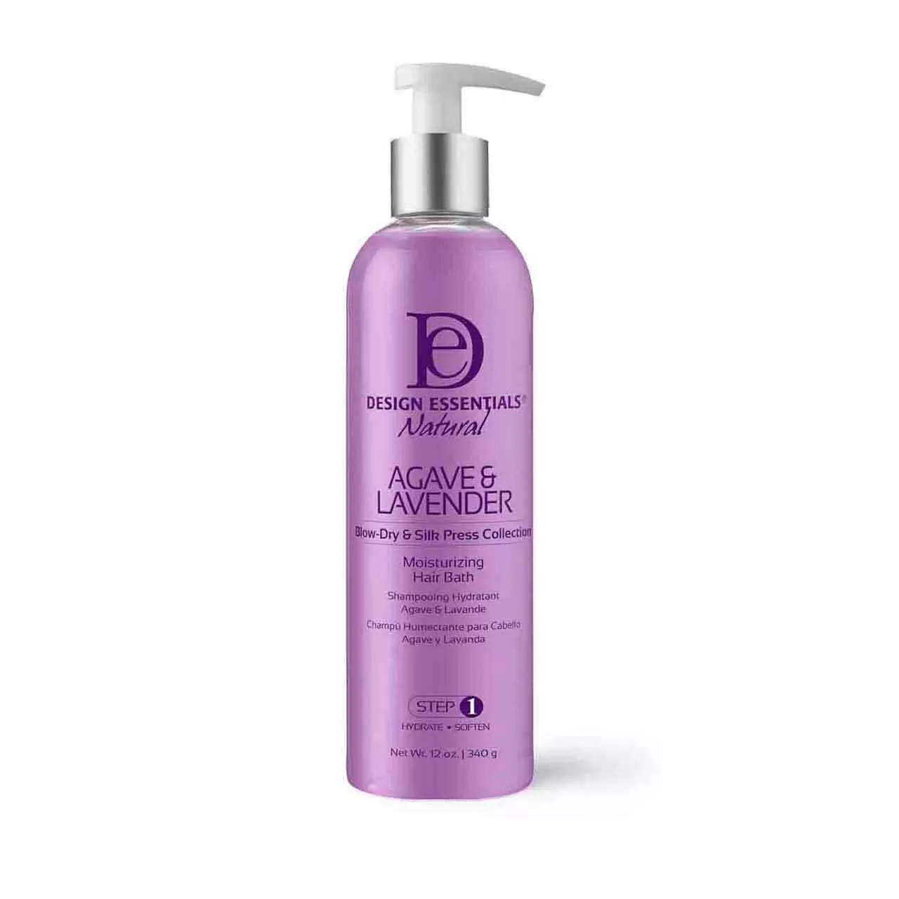 DESIGN ESSENTIALS AGAVE & LAVENDER MOISTURIZING HAIR BATH 12 oz