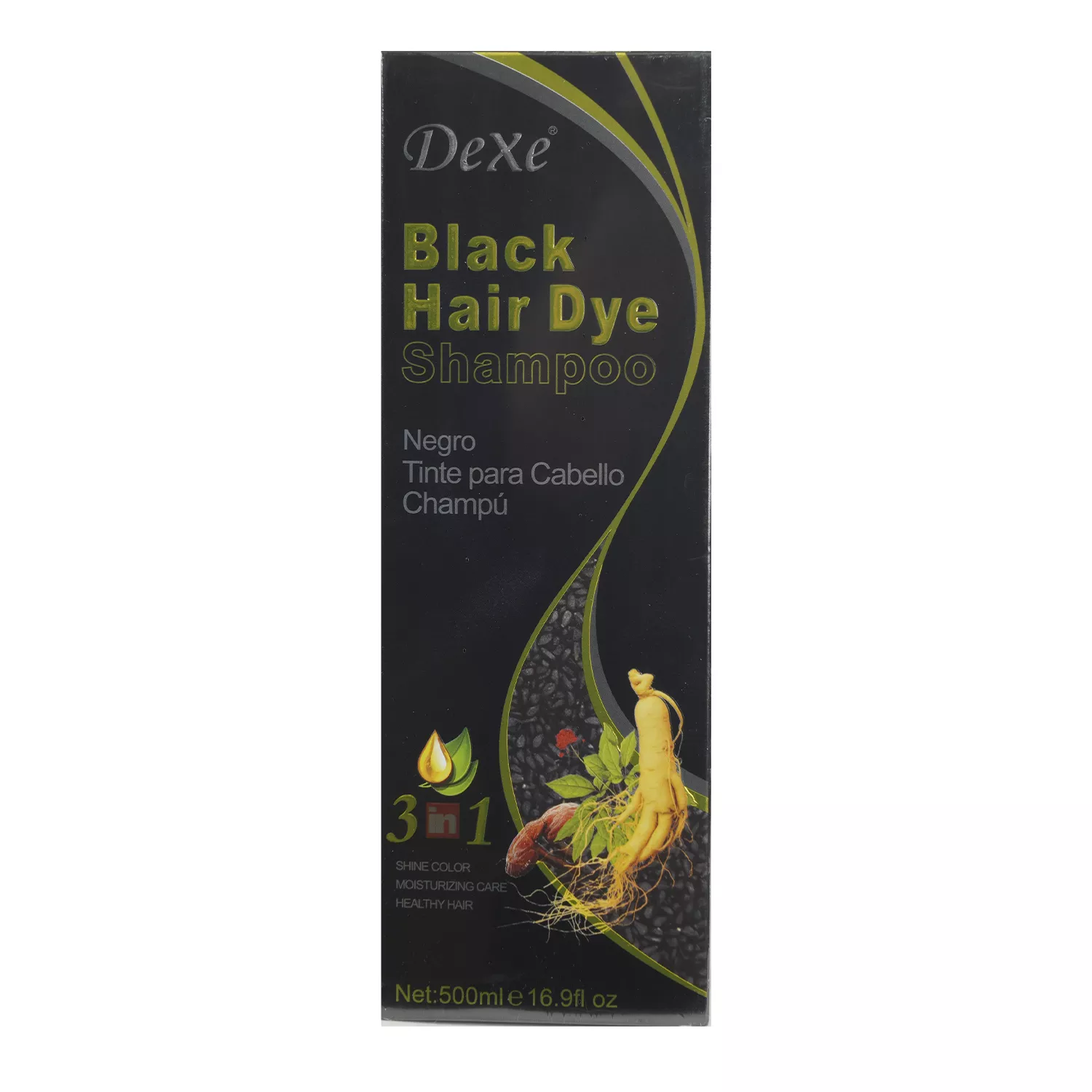 Dexe 3 in 1 Hair Dye Shampoo 16.9oz/ 500ml