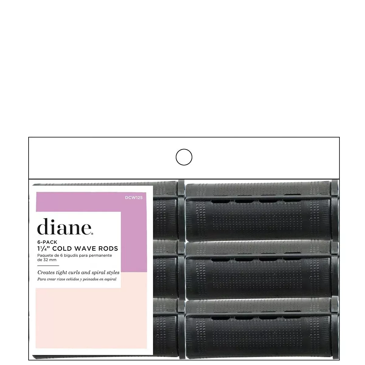 Diane #DCW125 Jumbo Cold Wave Rods - 1 1/4" Long Black