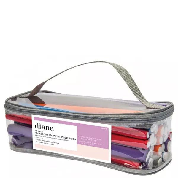 Diane DER001 30-Pack 10" Assorted Twist Flex Rods Zip Pouch