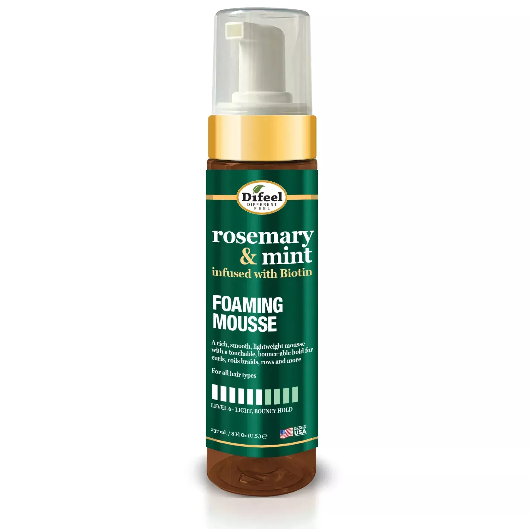 Difeel Rosemary & Mint Foaming Mousse (8oz)