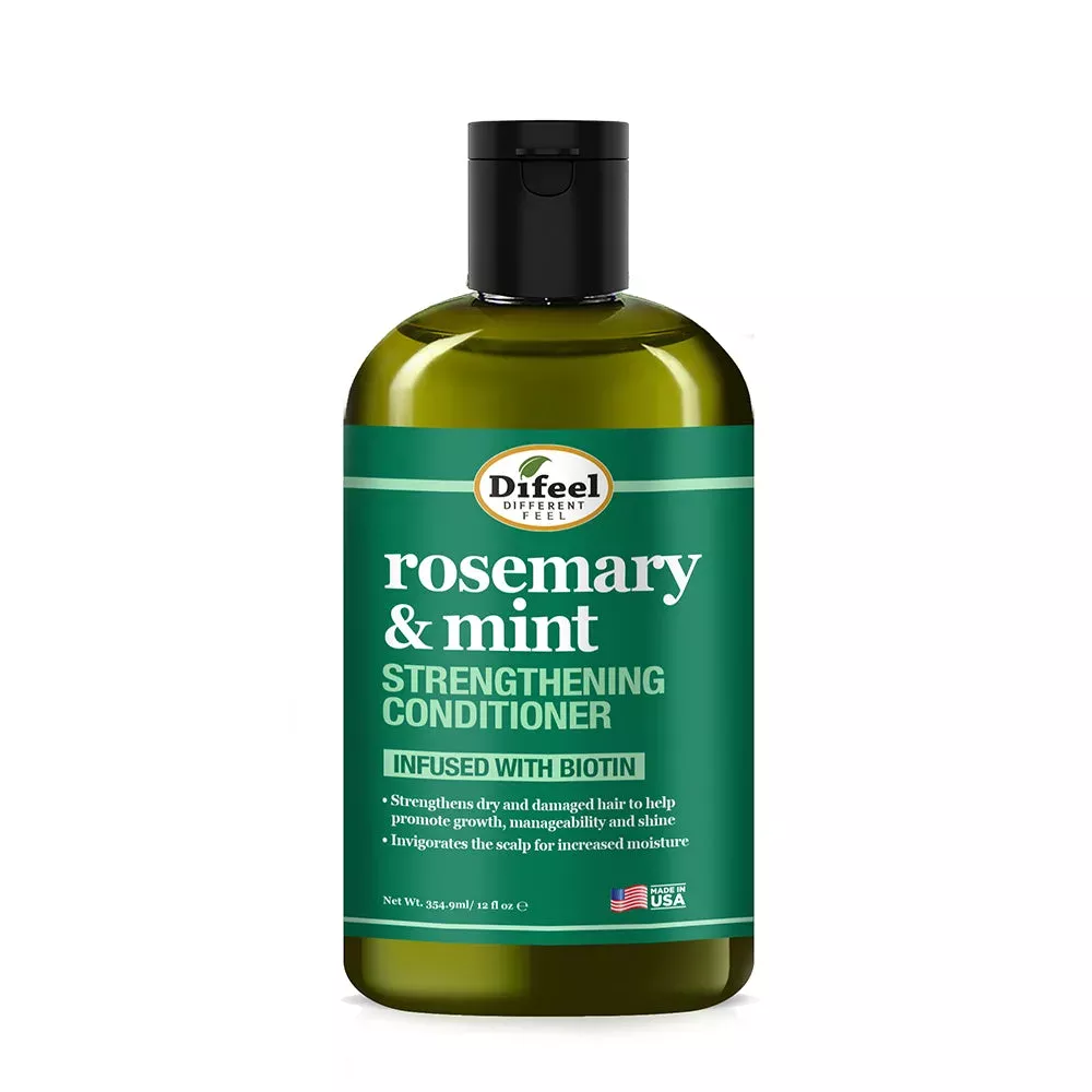 Difeel Rosemary and Mint Hair Strengthening Conditioner with Biotin 12 oz.