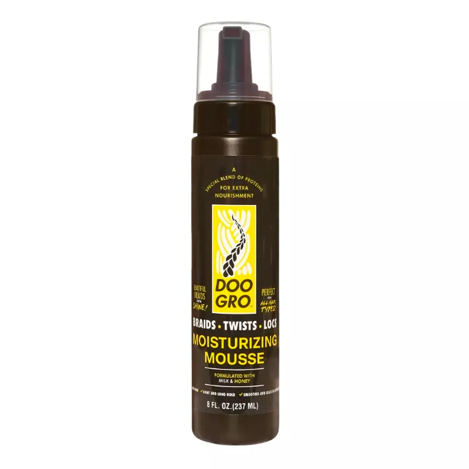 Doo Gro Braid Moisturizing Mousse Formulated with Milk & Honey 8oz/ 237ml