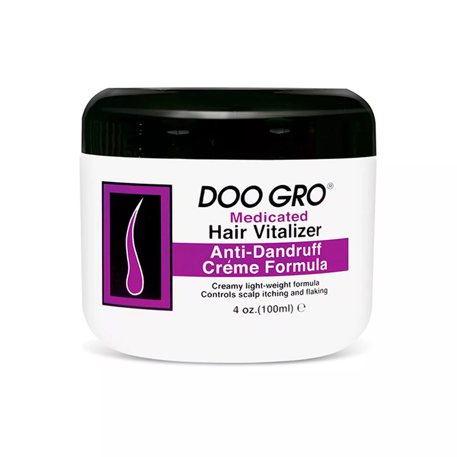 Doo Gro Medicated Hair Vitalizer Anti-Dandruff Creme Formula 4oz/ 100ml