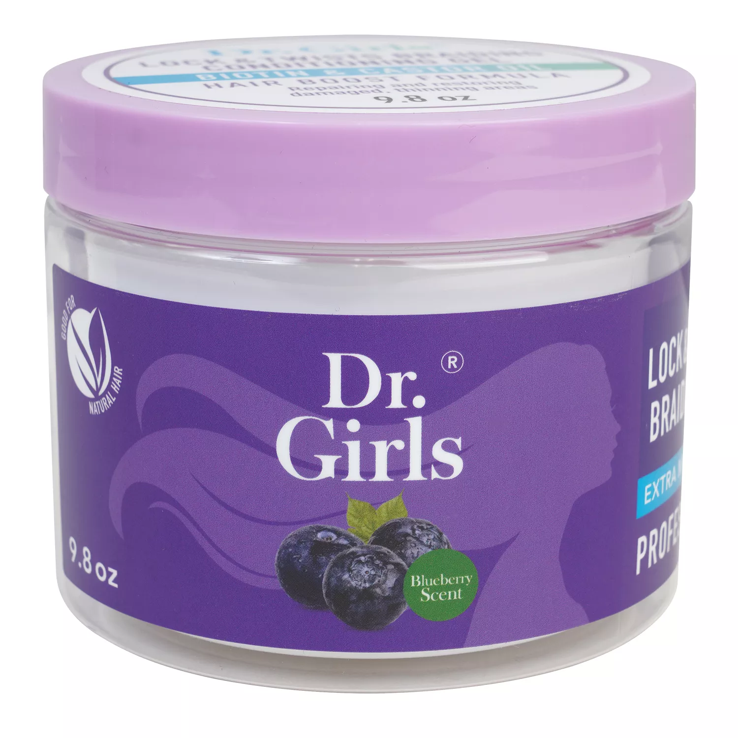 Dr. Girls Rice Water Braiding Conditioning Edge Gel Blue Berry 9.8oz