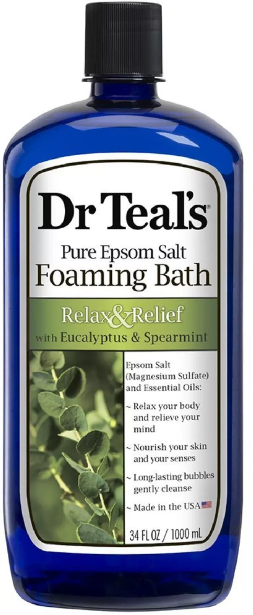 DR TEALSW/EUCALYPTUS & SPEARMINT FOAMING BATH 34 OZ