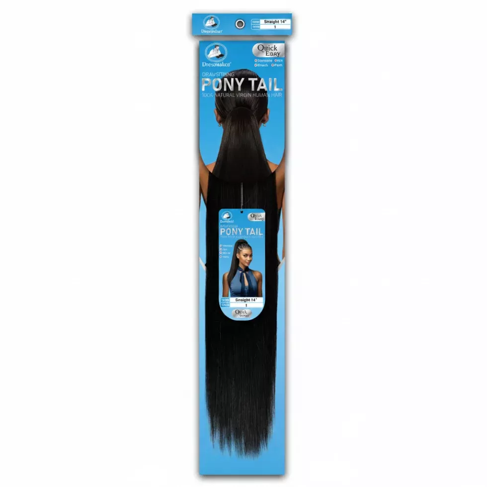 Dressmaker 100% Virgin Human Hair Drawstring Ponytail Straight 14 Inch Extension