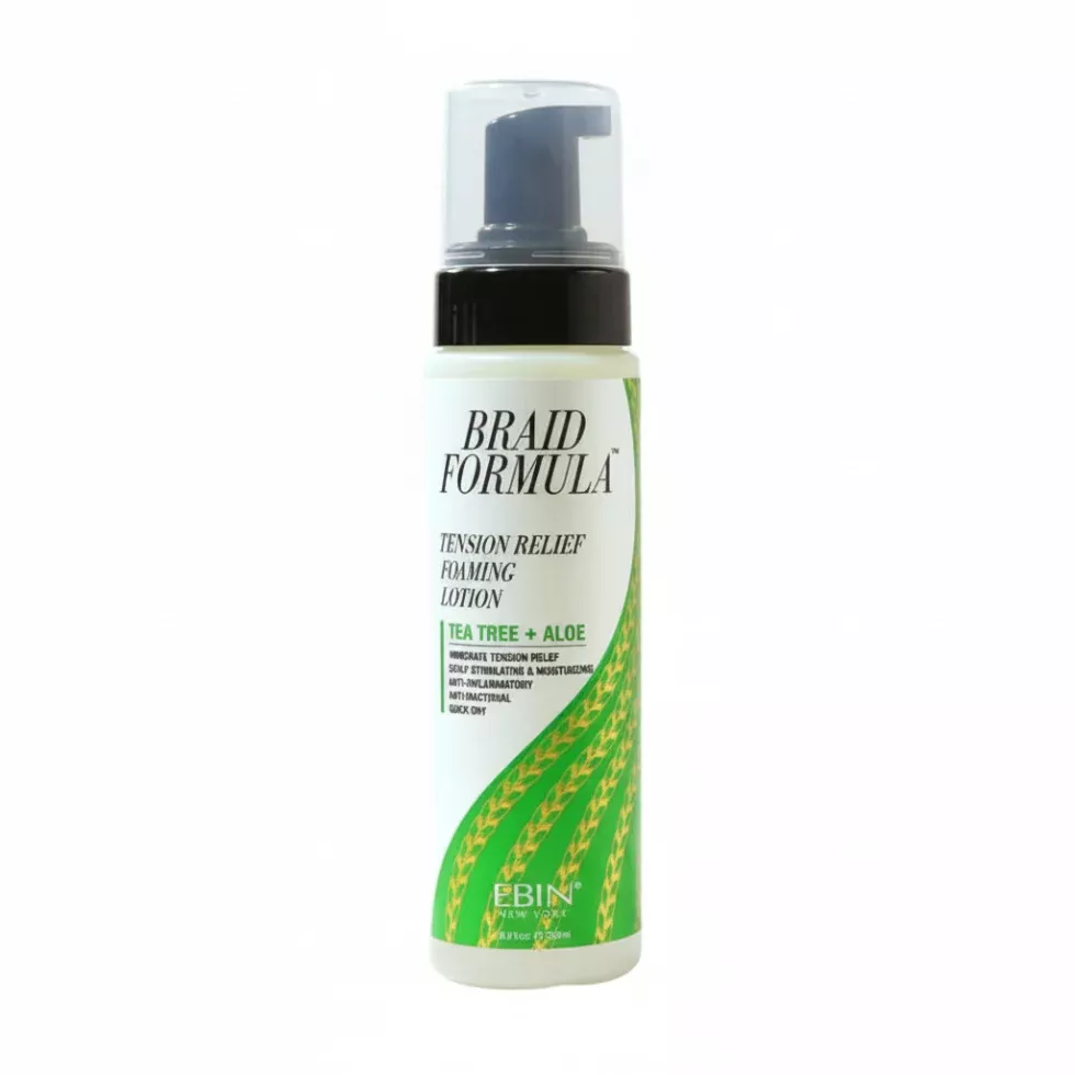 Ebin Braid Formula Tension Relief Foaming Lotion 250ml | Tea Tree & Aloe Vera Scalp Care