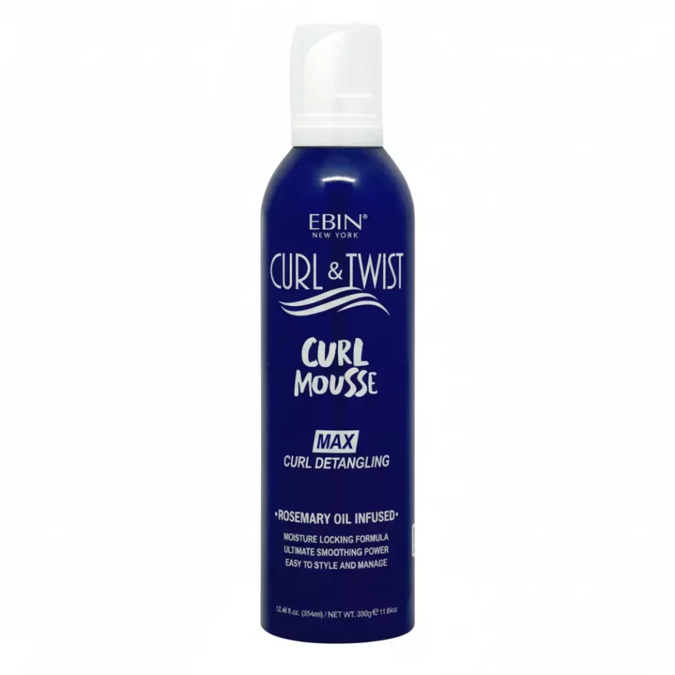 Ebin Curl & Twist Max Curl Detangling Mousse 354ml | Frizz-Free Long Hold