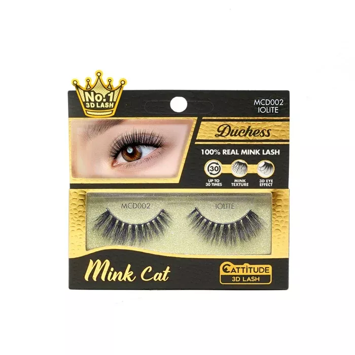 Ebin Mink Cat 100% Real Mink 3D Lash - Iolite