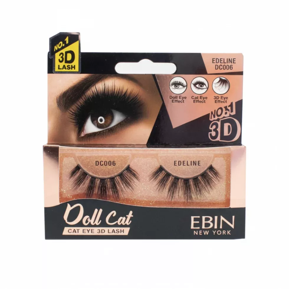 Ebin New York Doll Cat 3D Lashes | Wispy Multi-Dimensional Strip Eyelashes