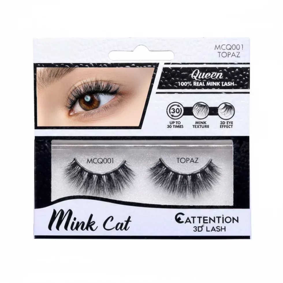 Ebin New York Mink Cat Queen Attitude 3D Lashes | Luxury Flared Volume Strip Eyelashes
