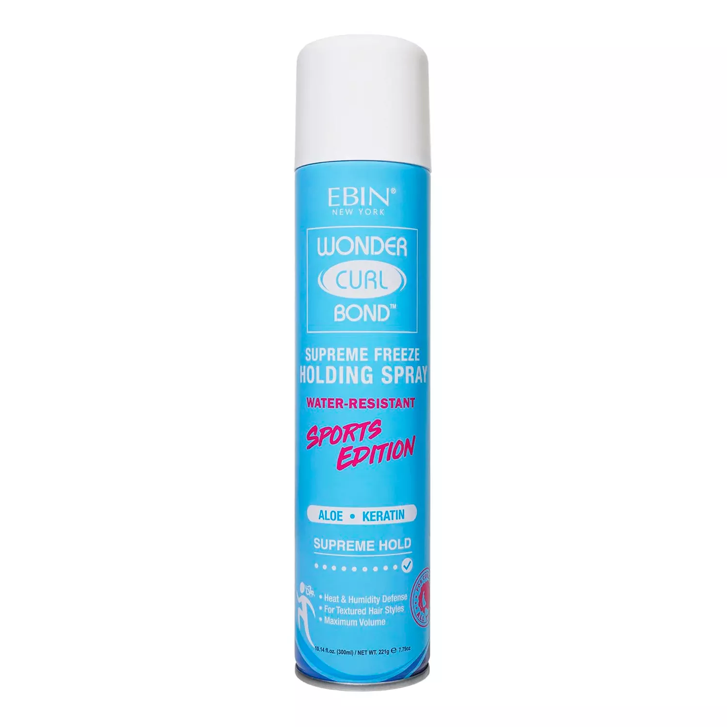Ebin New York Sports Edition Wonder Curl Bond Supreme Freeze Holding Spray 10.14oz/ 300ml