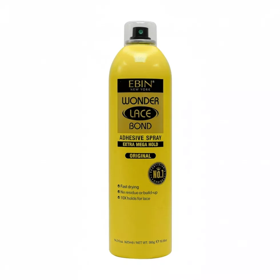 Ebin New York Wonder Lace Bond Adhesive Spray Extra Mega Hold 420ml | Original Salon Size