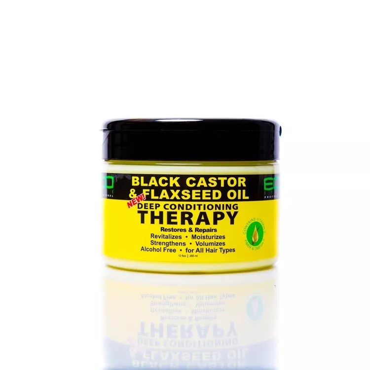 ECO BLACK CASTOR & FLAXSEED OIL DEEP CONDITIONING THERAPY 12oz