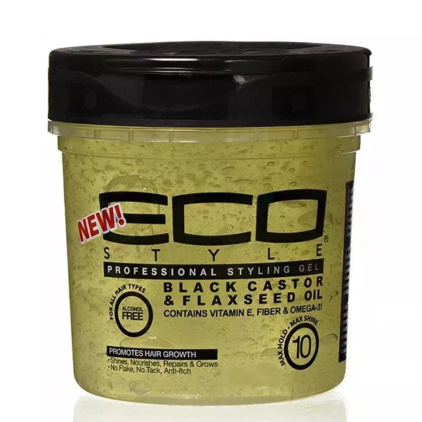 Eco Style Black Castor & Flaxseed Oil Styling Gel 8oz