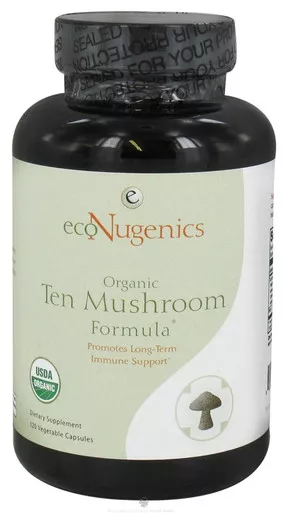 EcoNugenics Organic Ten Mushroom Formula - 120 Capsules
