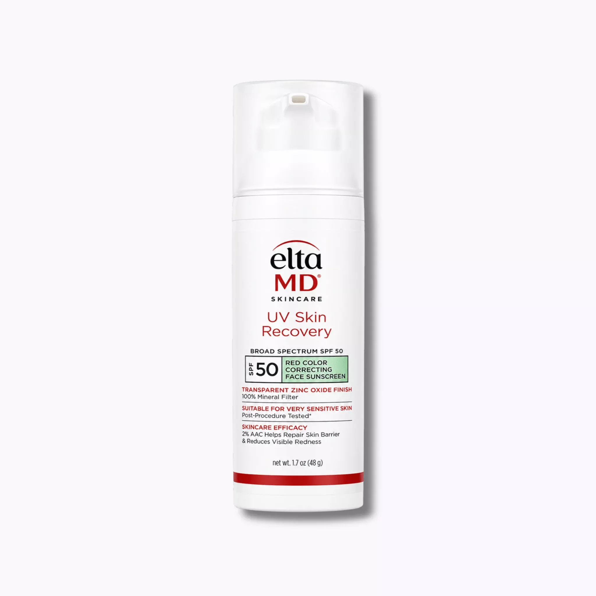 EltaMD UV Skin Recovery Red Color Correcting Green Tint Broad Spectrum SPF 50