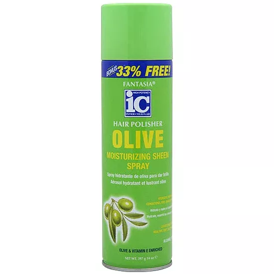Fantasia IC Hair Polisher Olive Moisturizing Sheen Spray 14oz