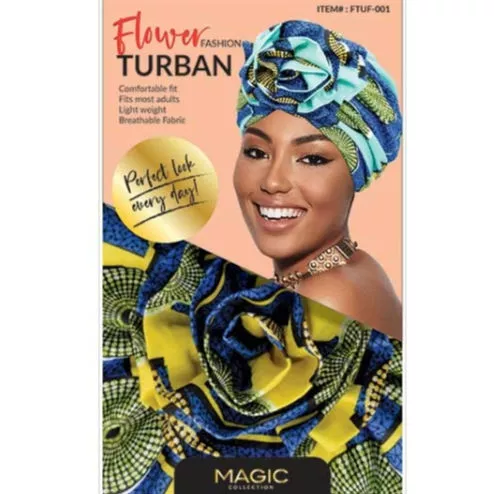 FASHION TURBAN FLOWER - FTUF 001