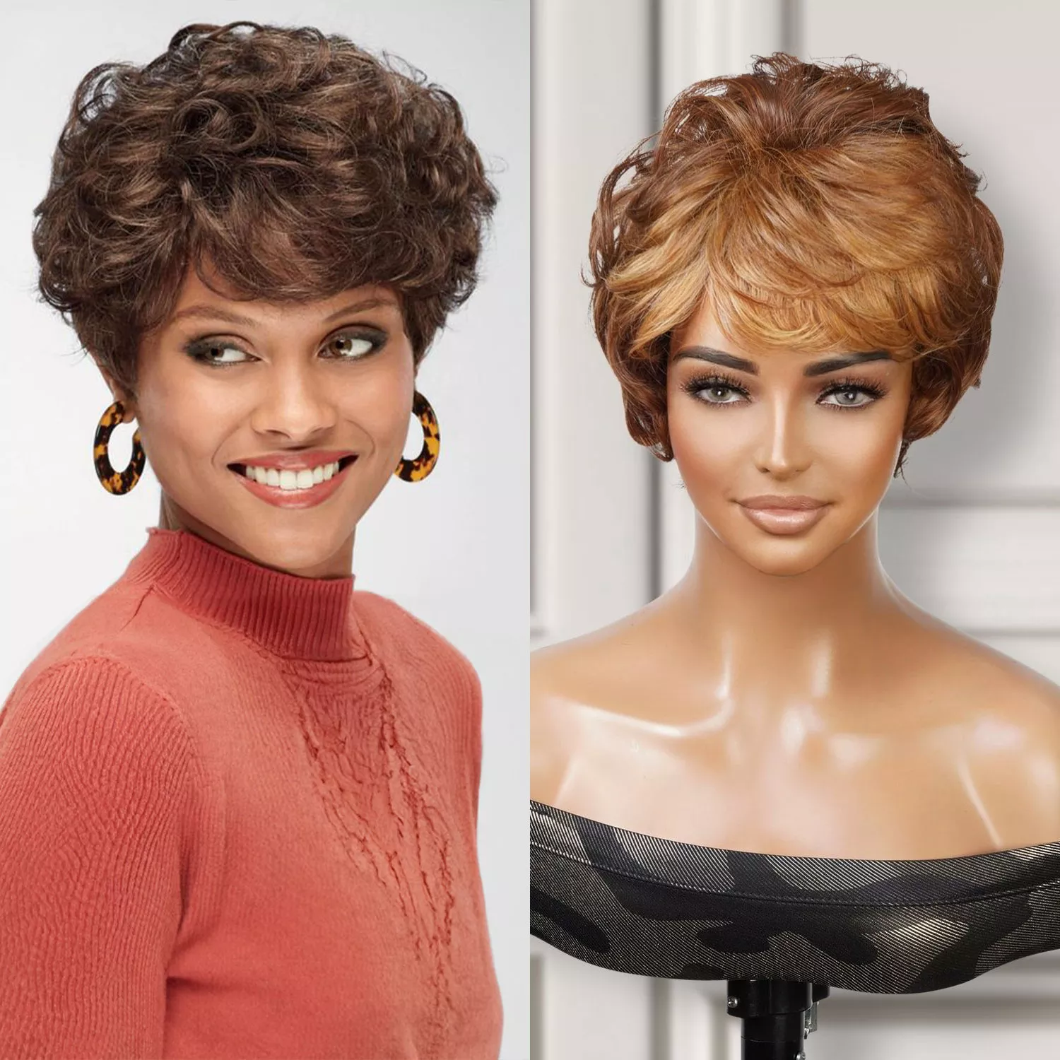 Feathered Tapered Pixie Cut Wig Celena-2