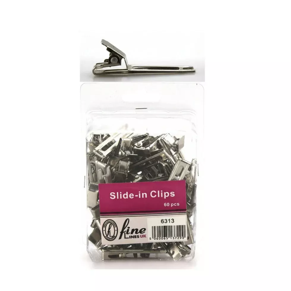Fine Lines Slide - In Clips 60pcs - 6313