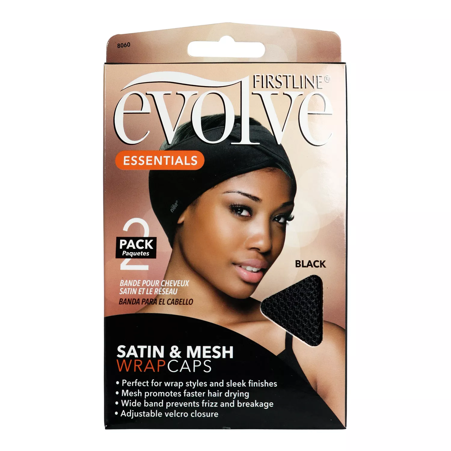 Firstline Evolve Satin n Mesh Wrap Caps Black