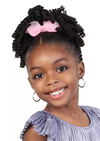 FLUFFY SPRING 7″ [Kid Ponytail | Drawstring | Synthetic Fiber]
