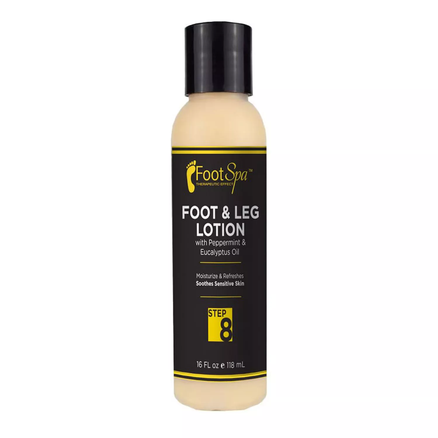 FootSpa Foot & Leg Lotion With Peppermint & Eucalyptus Oil 4oz/ 118ml