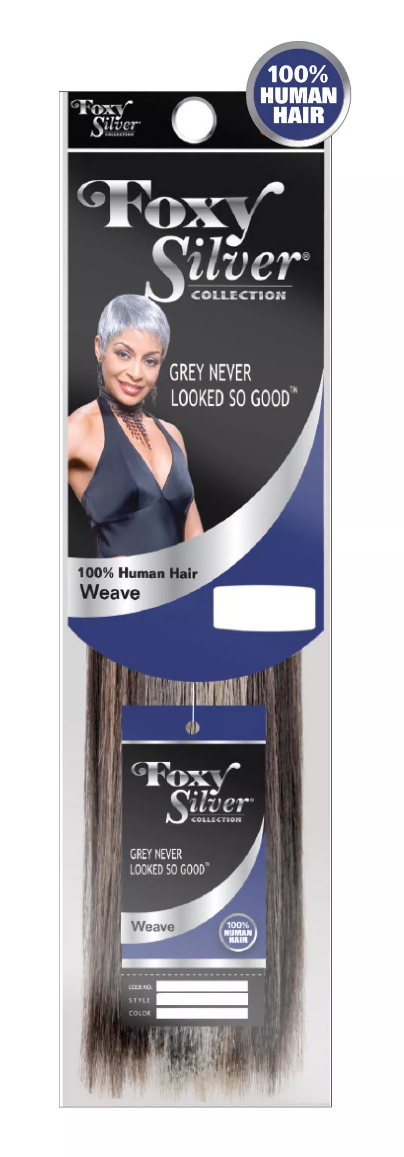 FOX SILVER 100% HUMAN HAIR WEAVE - HH YAKI STRAIGHT