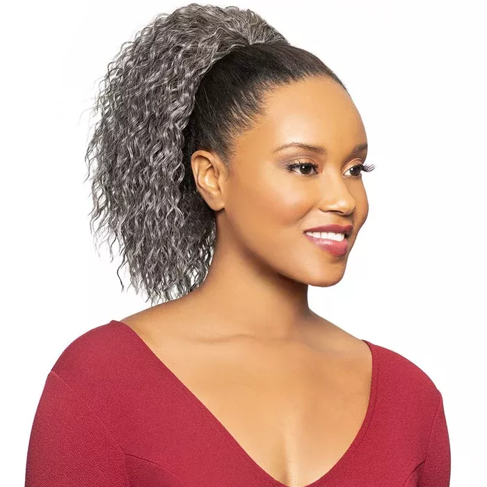 Foxy Silver Drawstring Ponytail - DS016
