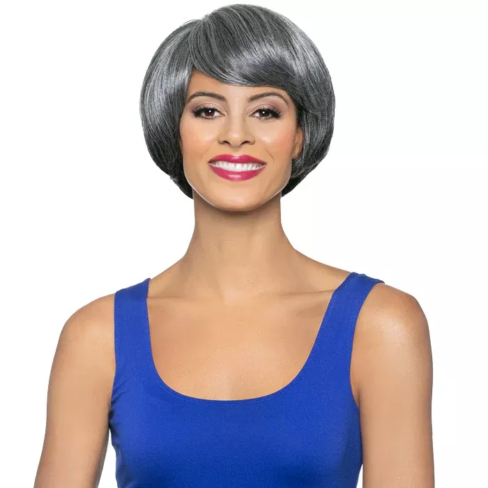 Foxy Silver Salt N Pepper Lace Top FullWig - GENEVA
