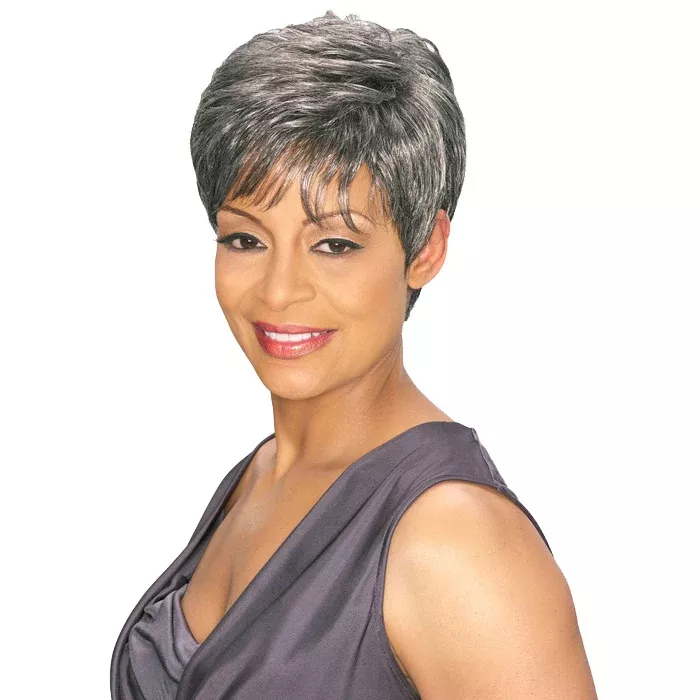 Foxy Synthetic Silver Collection Wig - EDNA
