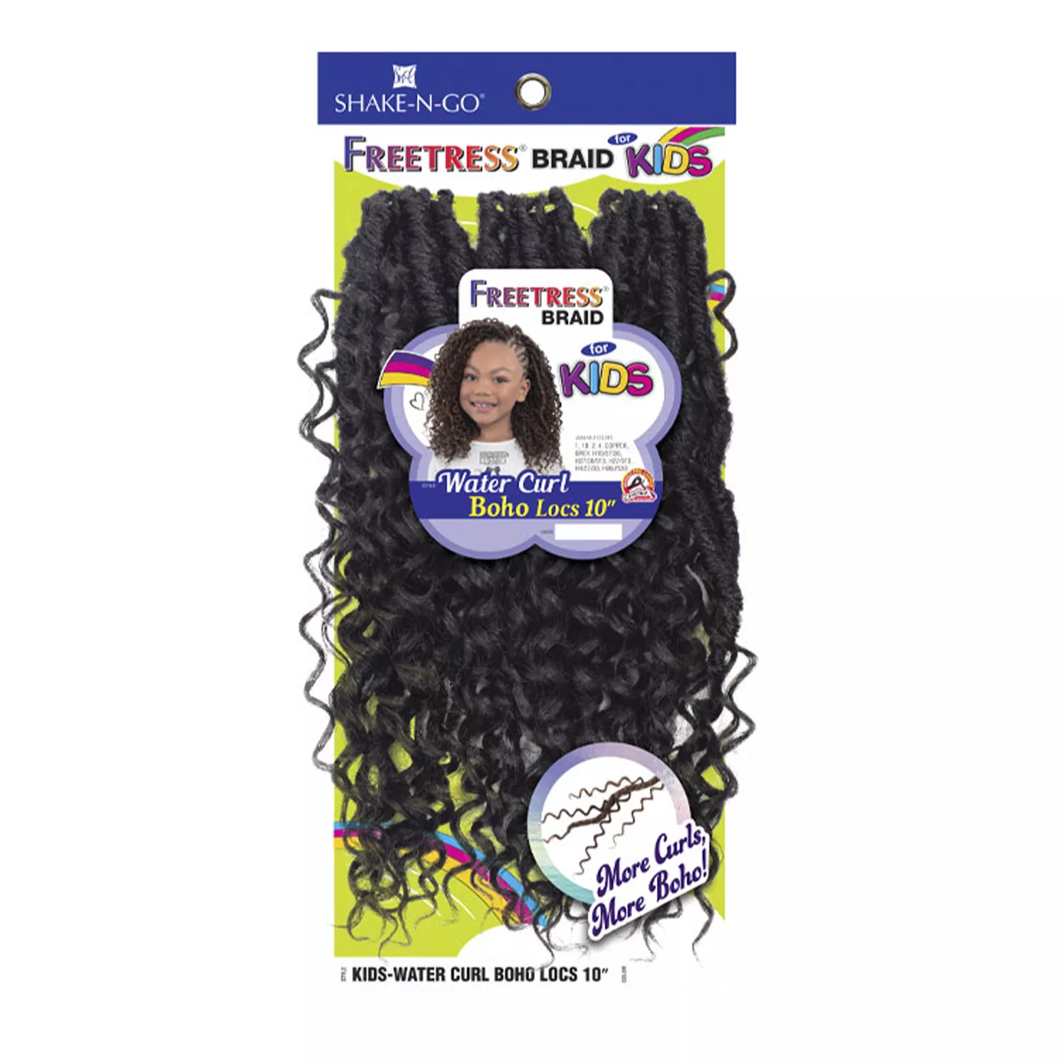 FreeTress Braids Kids Water Curl Boho Locs 10"