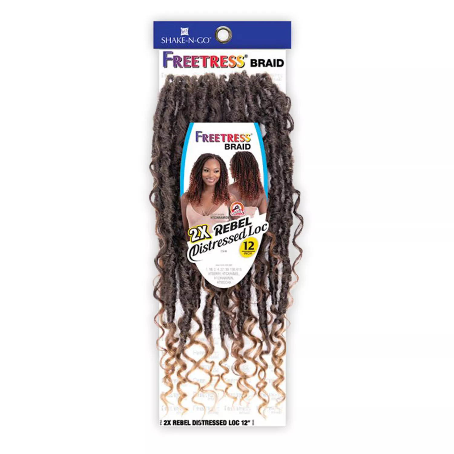 FreeTress Crochet Braids 2X Rebel Distressed Loc 12"