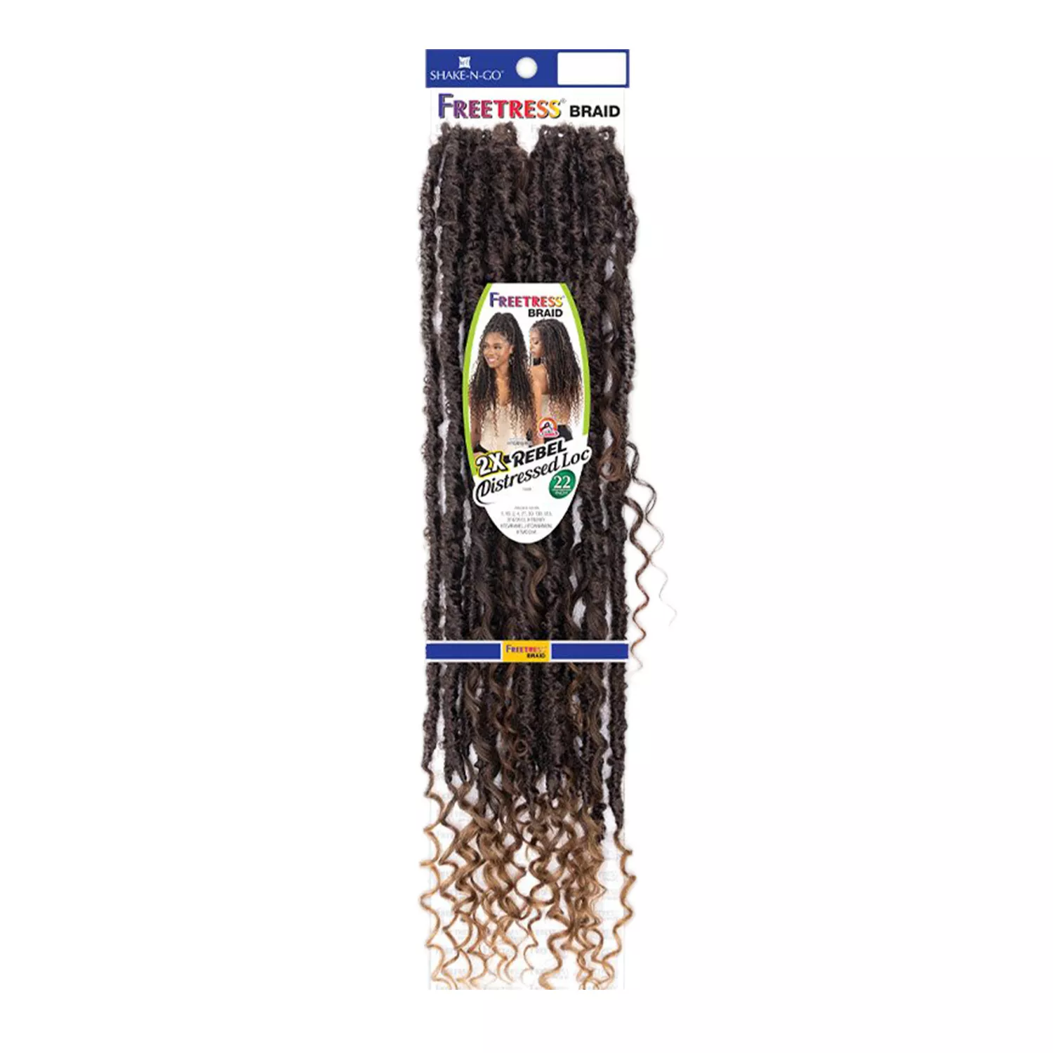 FreeTress Crochet Braids 2X Rebel Distressed Loc 22"