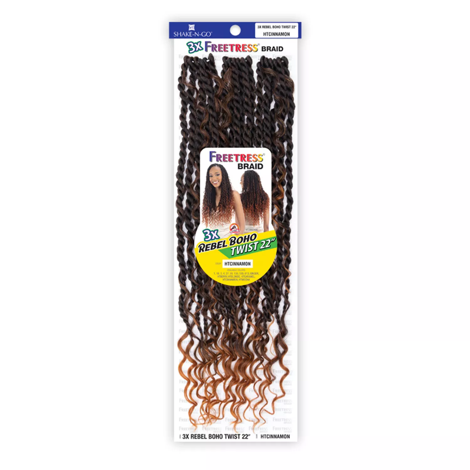 FreeTress Crochet Braids 3X Rebel Boho Twist 22"