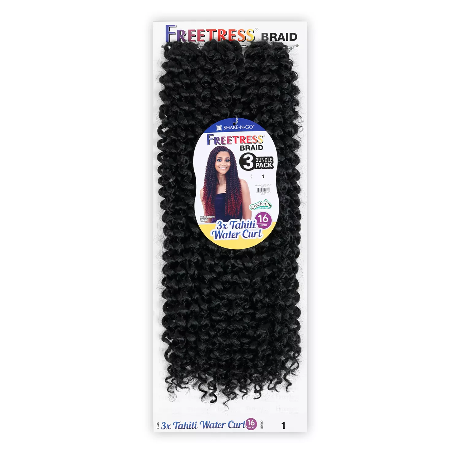 FreeTress Crochet Braids 3X Tahiti Water Curl 16"
