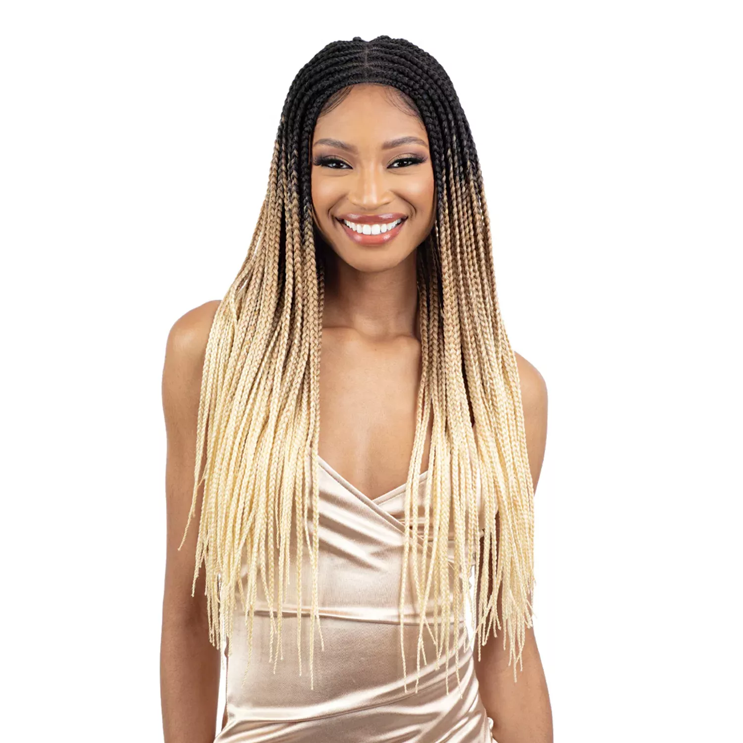 FreeTress Equal Braided HD Whole Lace Front Wig Diamond Part Braid 30"