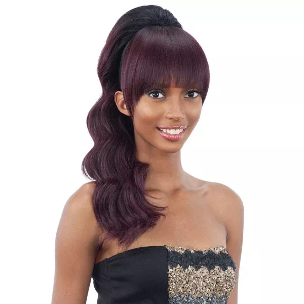 Freetress Equal Drawstring Ponytail and China Bang LOOSE DEEP 2 PCS