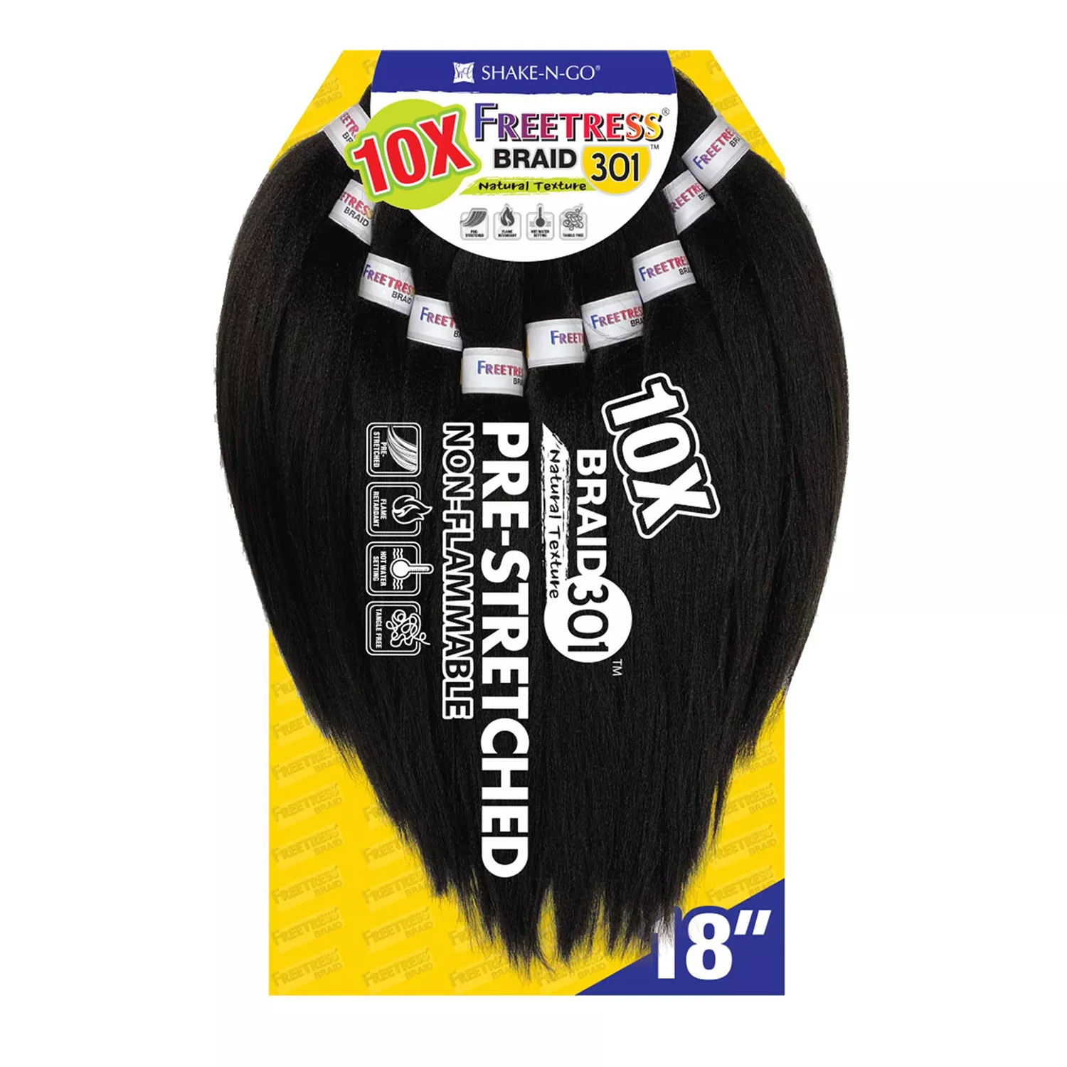 FreeTress Natural Texture Braids Pre-Stretched 10X Braid 301 18"