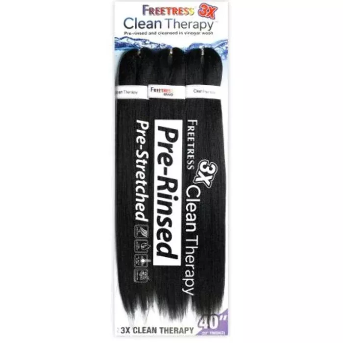 Freetress Synthetic Braid Pre-Rinsed - 3X CLEAN THERAPY 40"