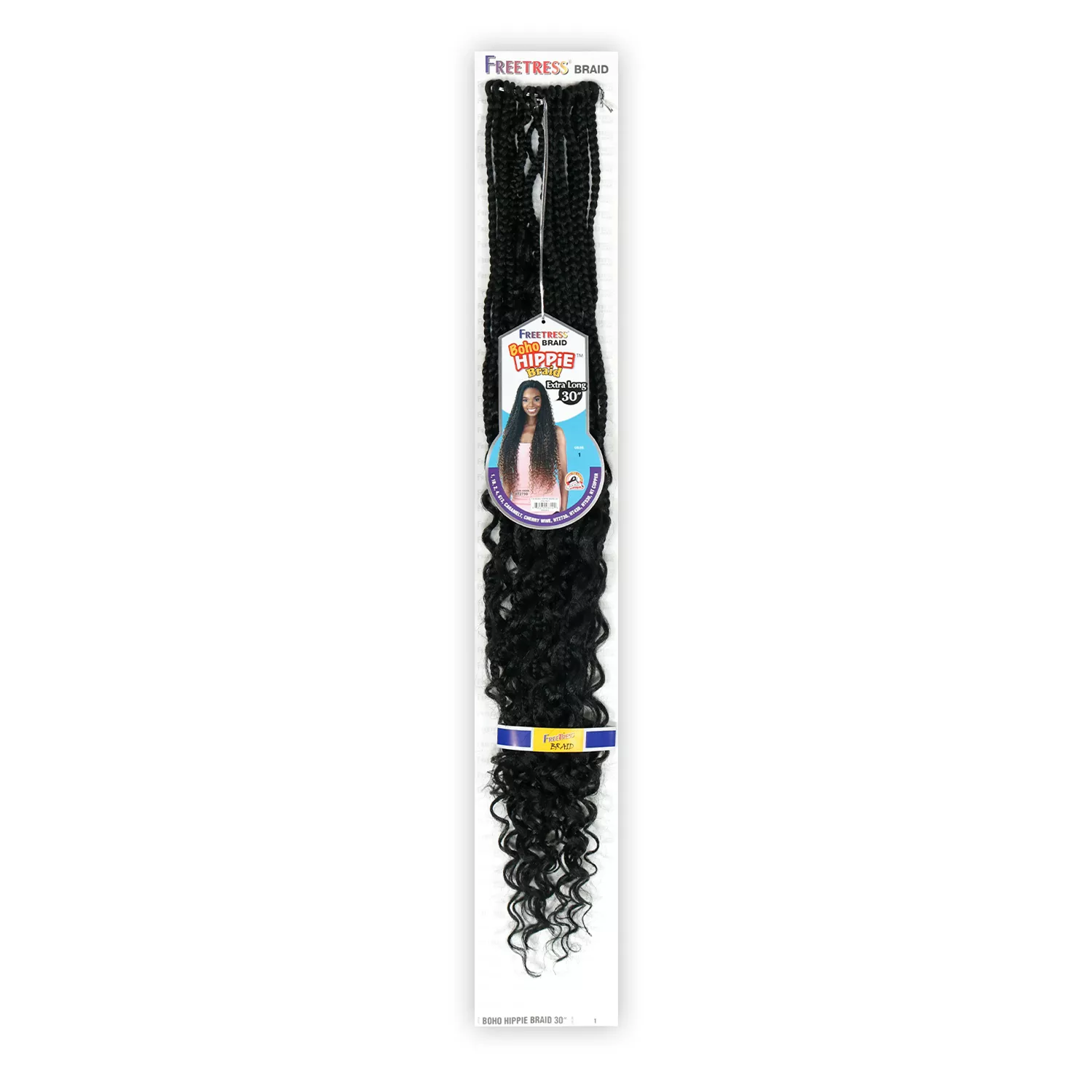 FreeTress Synthetic Hair Crochet Braids Boho Hippie Braid 30"