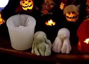 Ghost or Goblin Silicone Mold Votive 1 Cavity 1824
