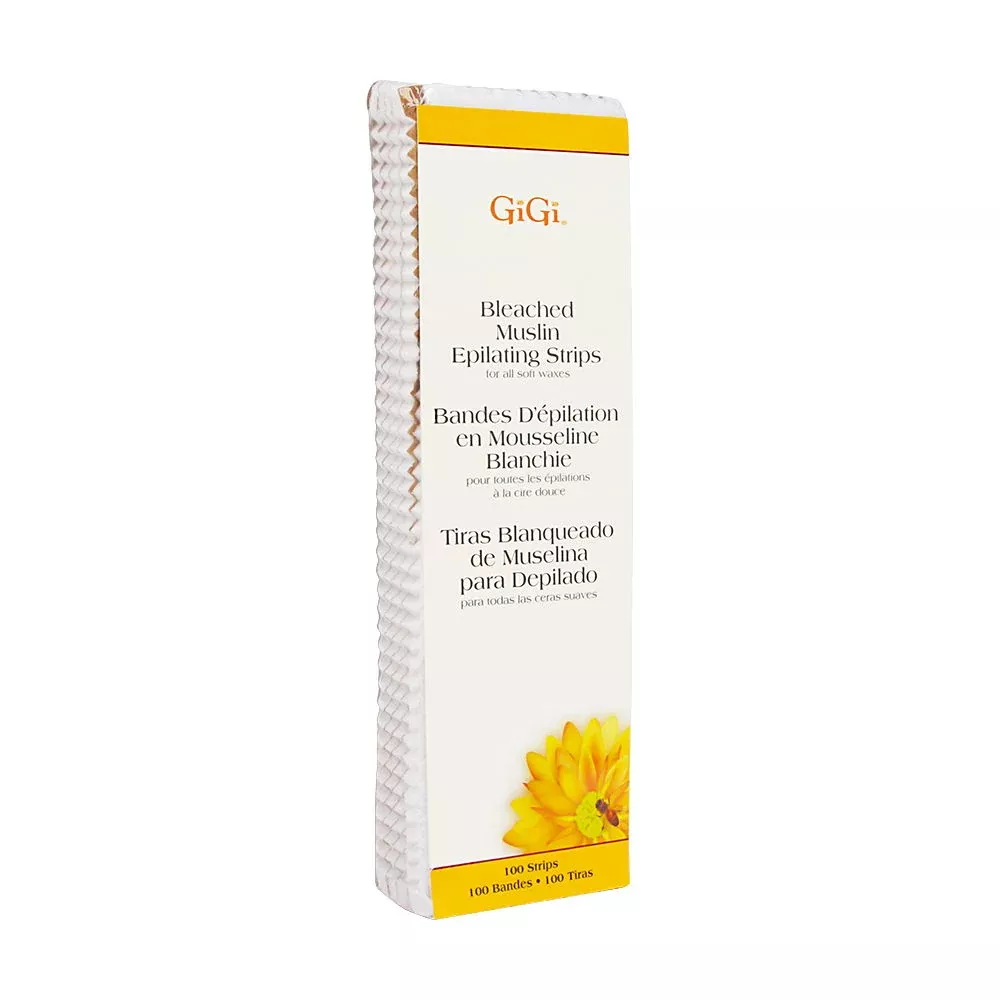 GiGi Bleached Muslin Epilating Strips 3 inc x 9 inch 100 Strips